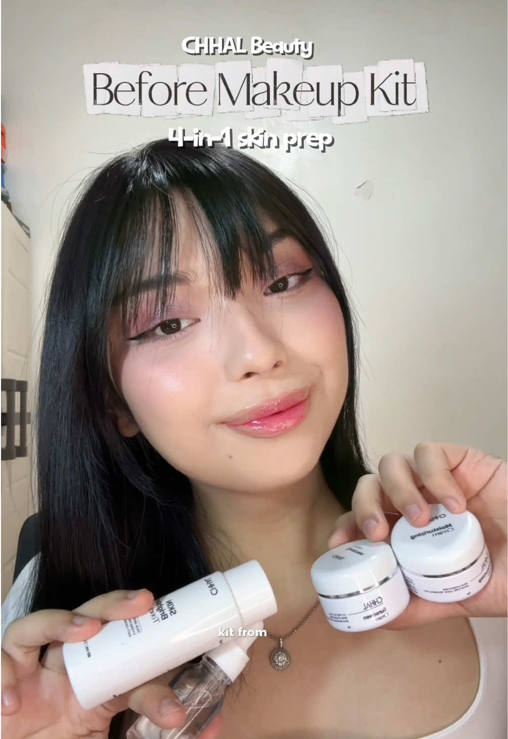 Skincare set for makeup skin prep for only 475 pesos? This is from @CHHAL BEAUTY 4-in-1 “Before Makeup” kit! Perfect if you you’re on a budget and you want a skincare set that acts as a primer and skin prep! #skinprep #makeupskinprep #chhalbeauty #skincare #makeup 
