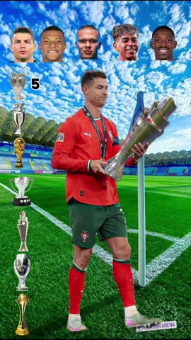 Ronaldo vs Mbappe vs Haaland vs Yamal vs Démbélé trophées 🏆. #ronaldo #mbappe #yamal #haaland #dembele🇫🇷 #footballplayer 
