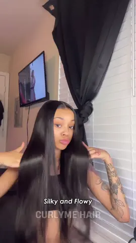 It’s giving silk press without the effort✨🥰This glueless wig eats down everytime🤭💋 #tiktoktopwigs #blackgirlmagic #curlymehair #hairvideos #hairtok #straightwig #straighthair #weargowigs #gluelesswig #weargowig