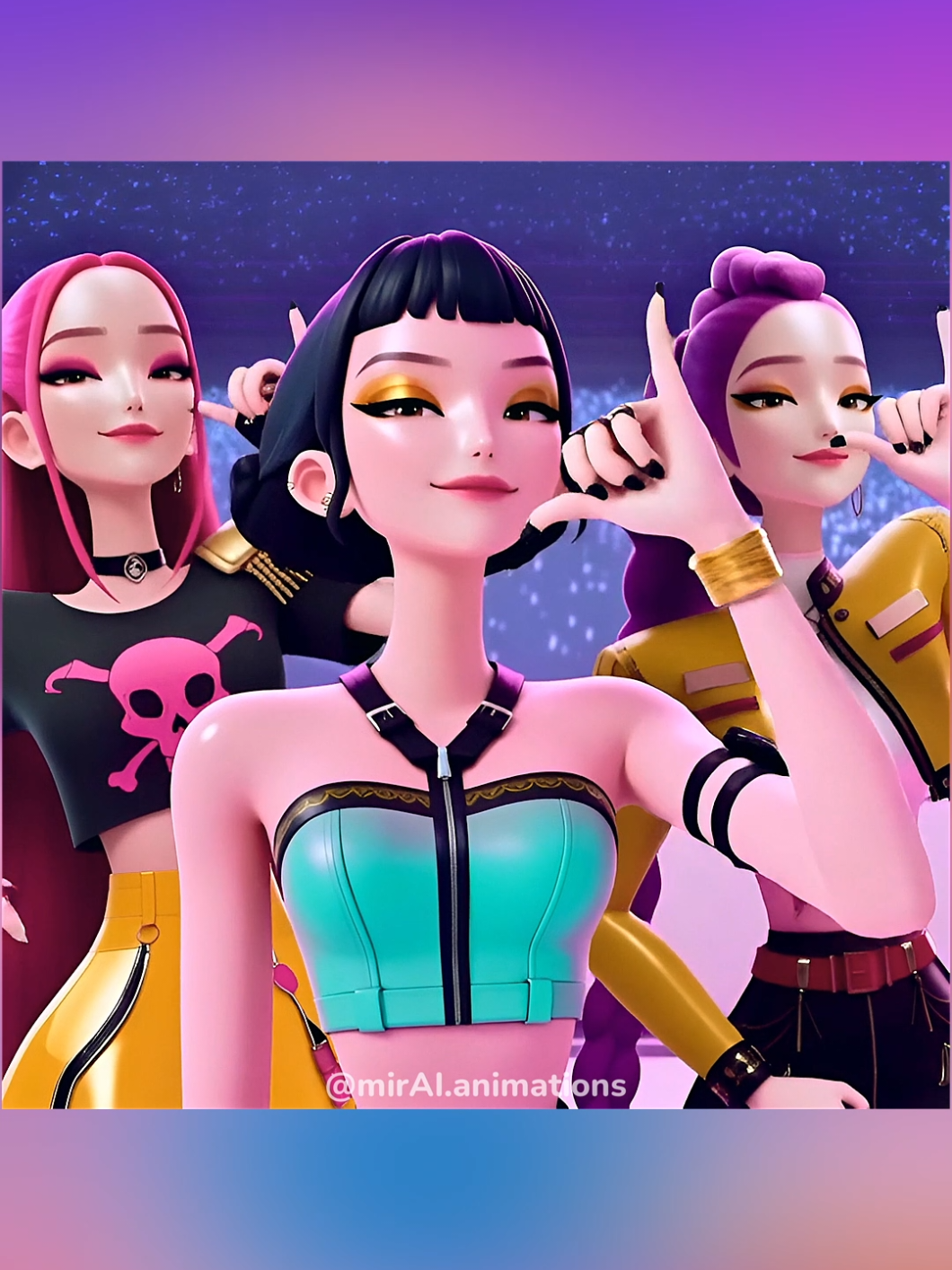Huntrix SodaPop pt3 #kpopdemonhunters #huntrix #cartoon #edit  #3d 