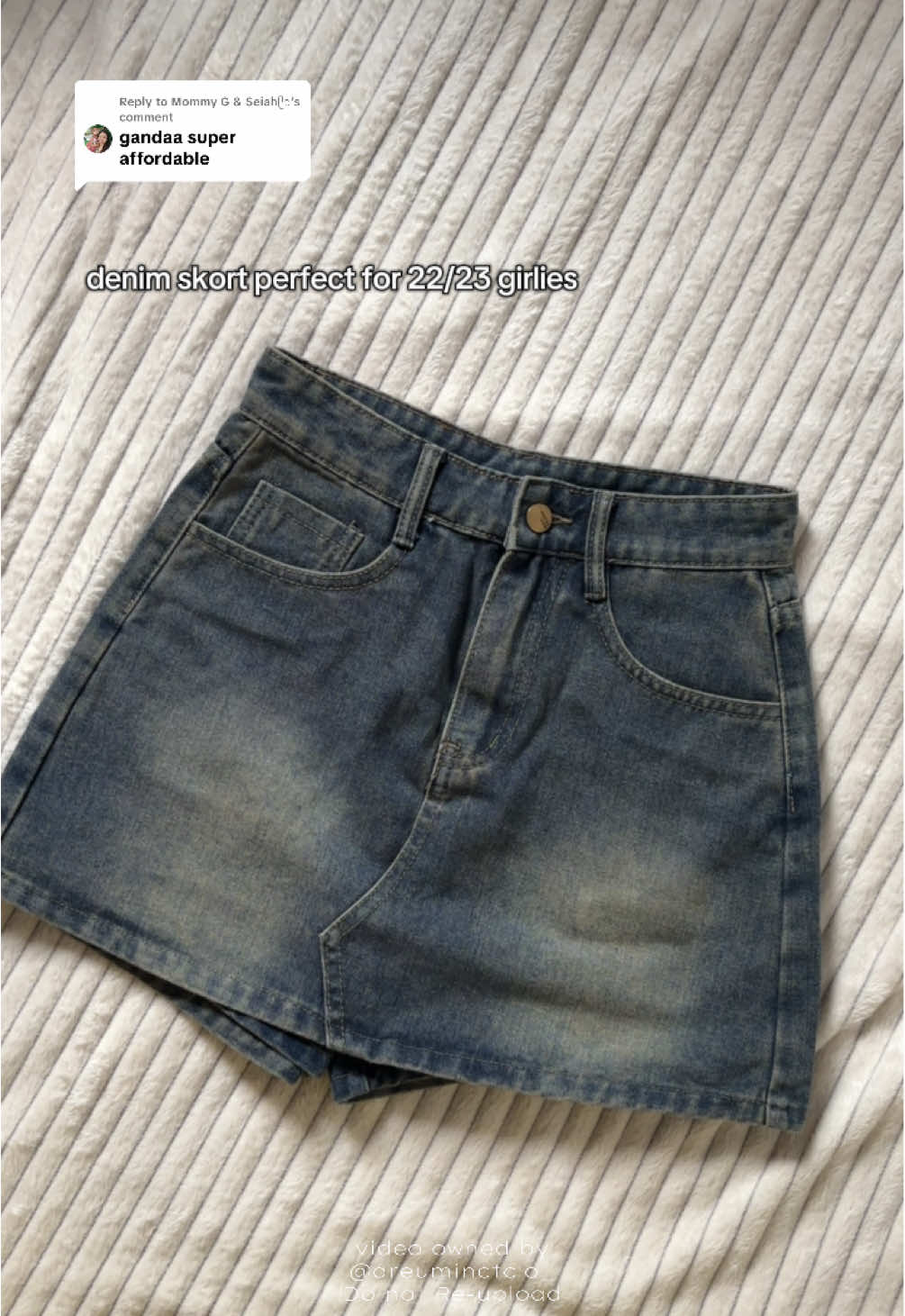 Replying to @Mommy G & Seiahᥫ᭡ denim skort perfect for 22/23 girlies🫶🏻✨🌸🎀 #denimskort #skort #fyp #denimskirt #skortforwomen 