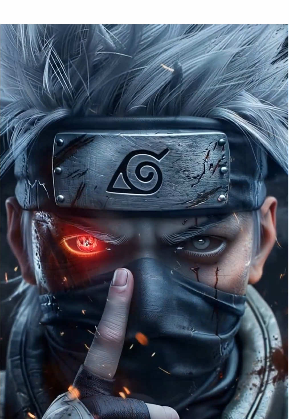 Transformation en KAKASHI en plein live ❤️🥷 #ia #vfx #mangaedit #kakashi #edit 