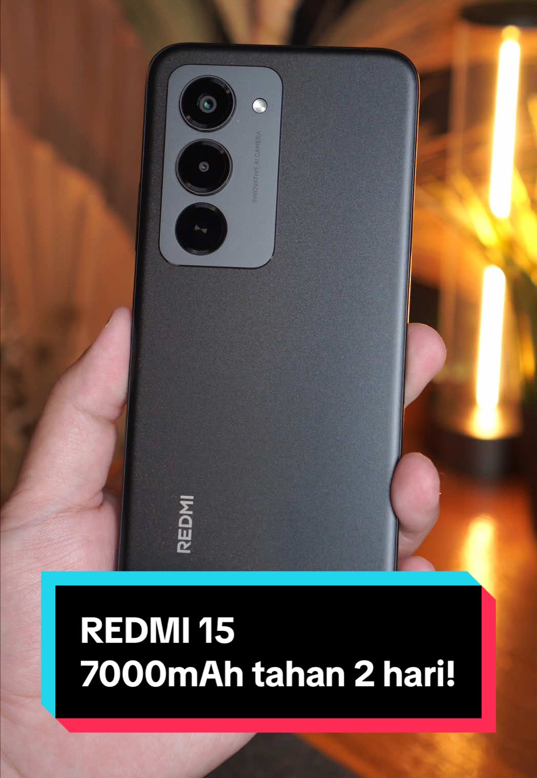 Redmi 15 siap nemenin lu multitasking sampe 2 hari penuh! Baterai badak 7000mAh + layar gede 6.9 inci 144Hz + AI dual kamera 50MP  #7000mAhKekuatanTanpaBatas #Redmi15