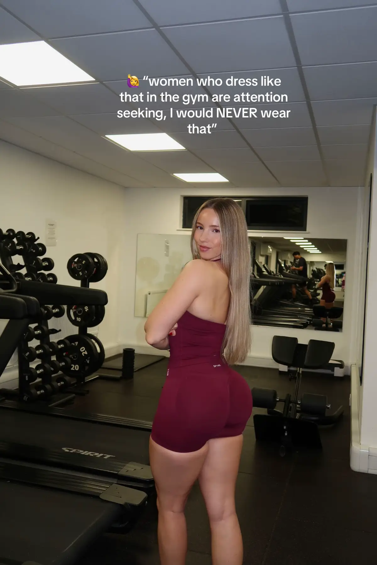 I expect it from the men, but the WOMEN!! Shocks me everytime 🤣 code: ISABELLAFIT @DFYNE   #GymTok #gymgirls #dfyne #womensupportingwomen #pickmegirl 