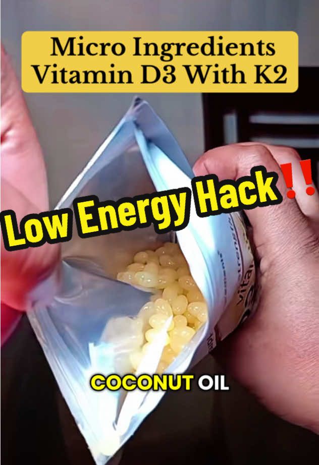 Get your Vitamins D Deficiency Under Control #microingredients #vitamind3k2 #lowenergy #coconutoil #vitamind 