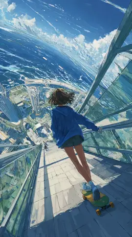 ブリッジ🛹 #橋 #空 #anime #AIが見る夢 #ロード 