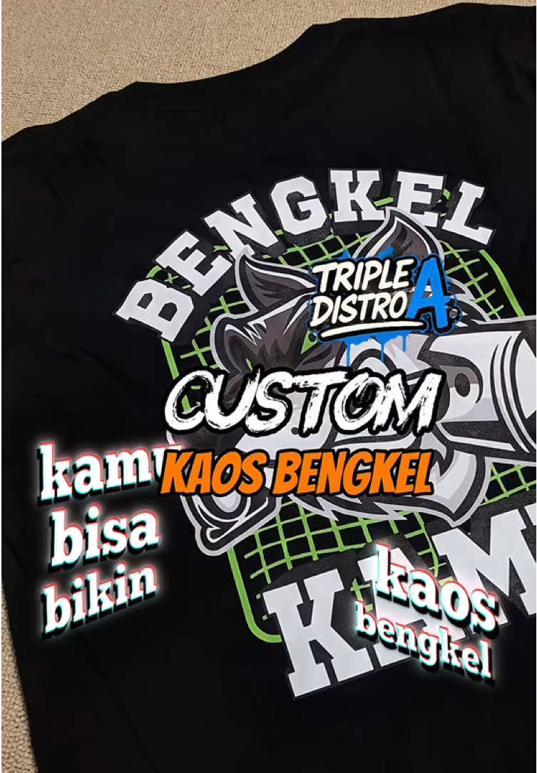 “Bukan cuma motor yang bisa di-custom, kaos bengkel juga bisa 🔧 Triple A Distro siap bikinin kaos bengkel pakai nama dan desain sendiri. Adem, awet, dan bikin kru keliatan profesional. 👉 Klik keranjang kuning sekarang!”  #mekanik #mekanikmuda #bengkel #kaosbengkel #tripleadistro 