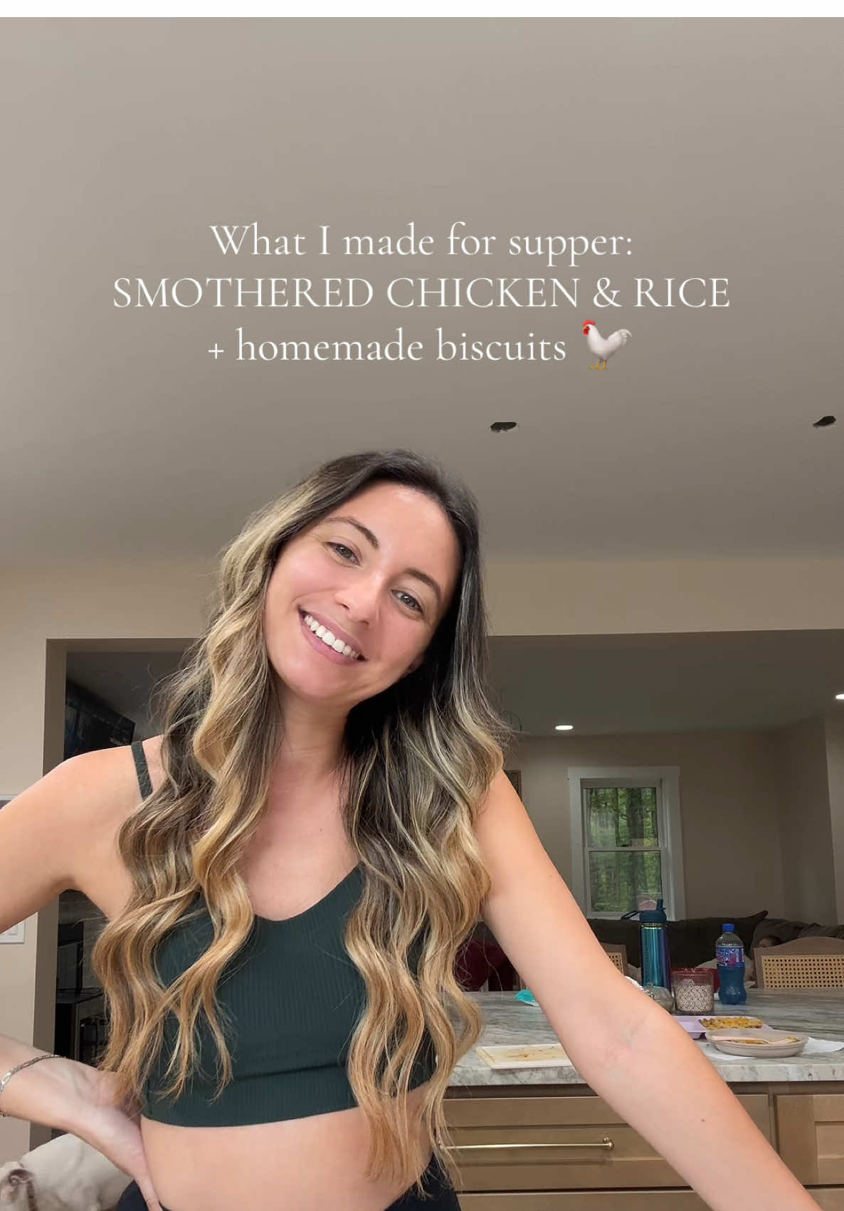 Save this for later! These biscuits are SO good I’ve been making them twice a week 🤭   For biscuits: I put them in the oven at 425* for 18 minutes, but every oven is different so after 15 min keep checking them until they look done! 🫶🏼 #smotheredchicken #momlife #DinnerIdeas #cooking