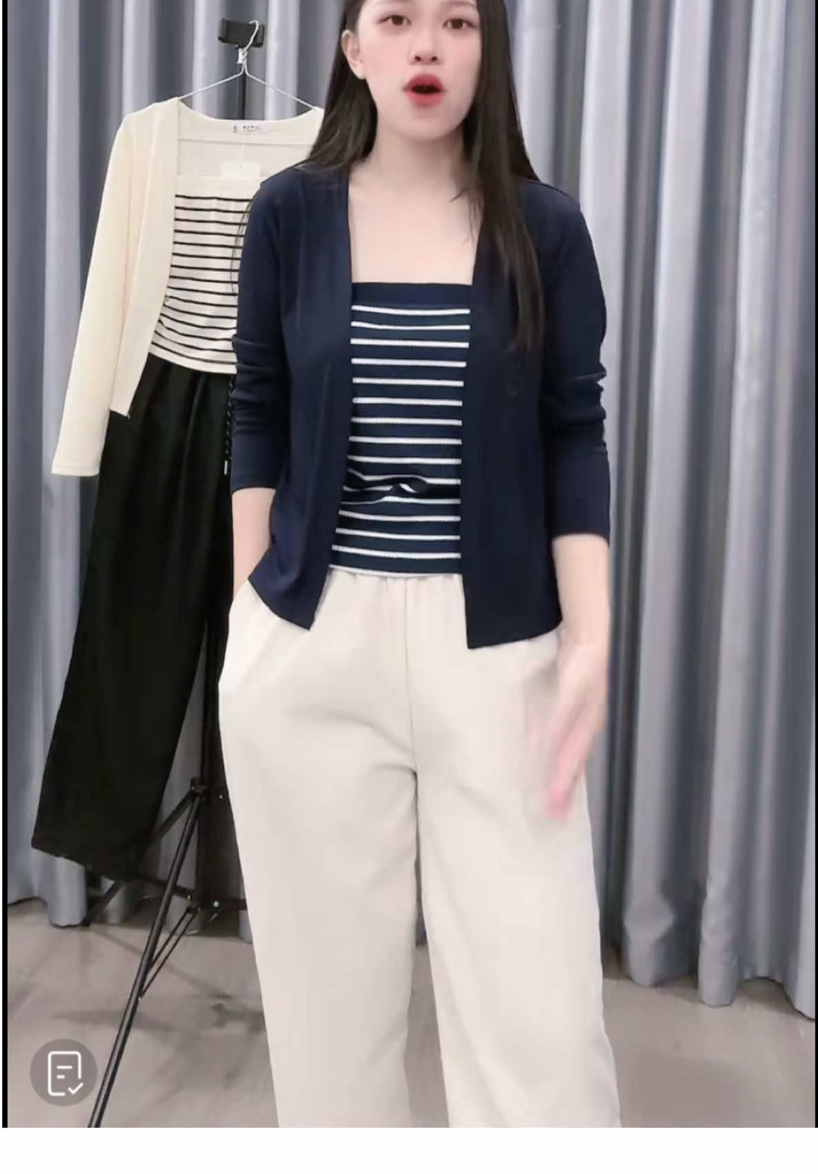 [SÉT ÁO QUÂY KẺ- Quần Baggy] #setdonu #setaoquannu #setxinh #Gam96 #thoitrangnu 