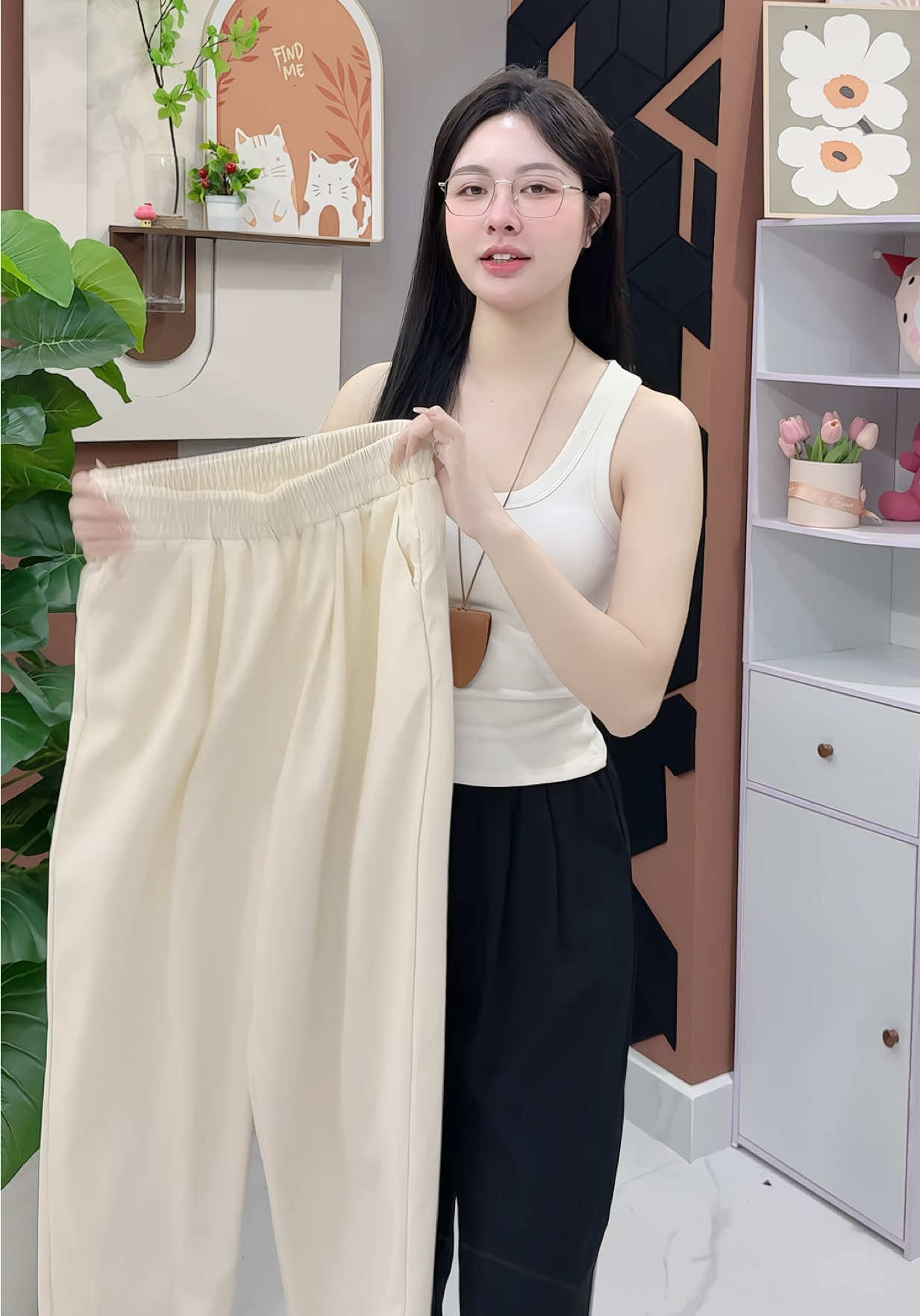 Quần baggy đũi mềm mặc thoải mái 💕 #quanbaggynu #quanbaggy #quansuong #viral 