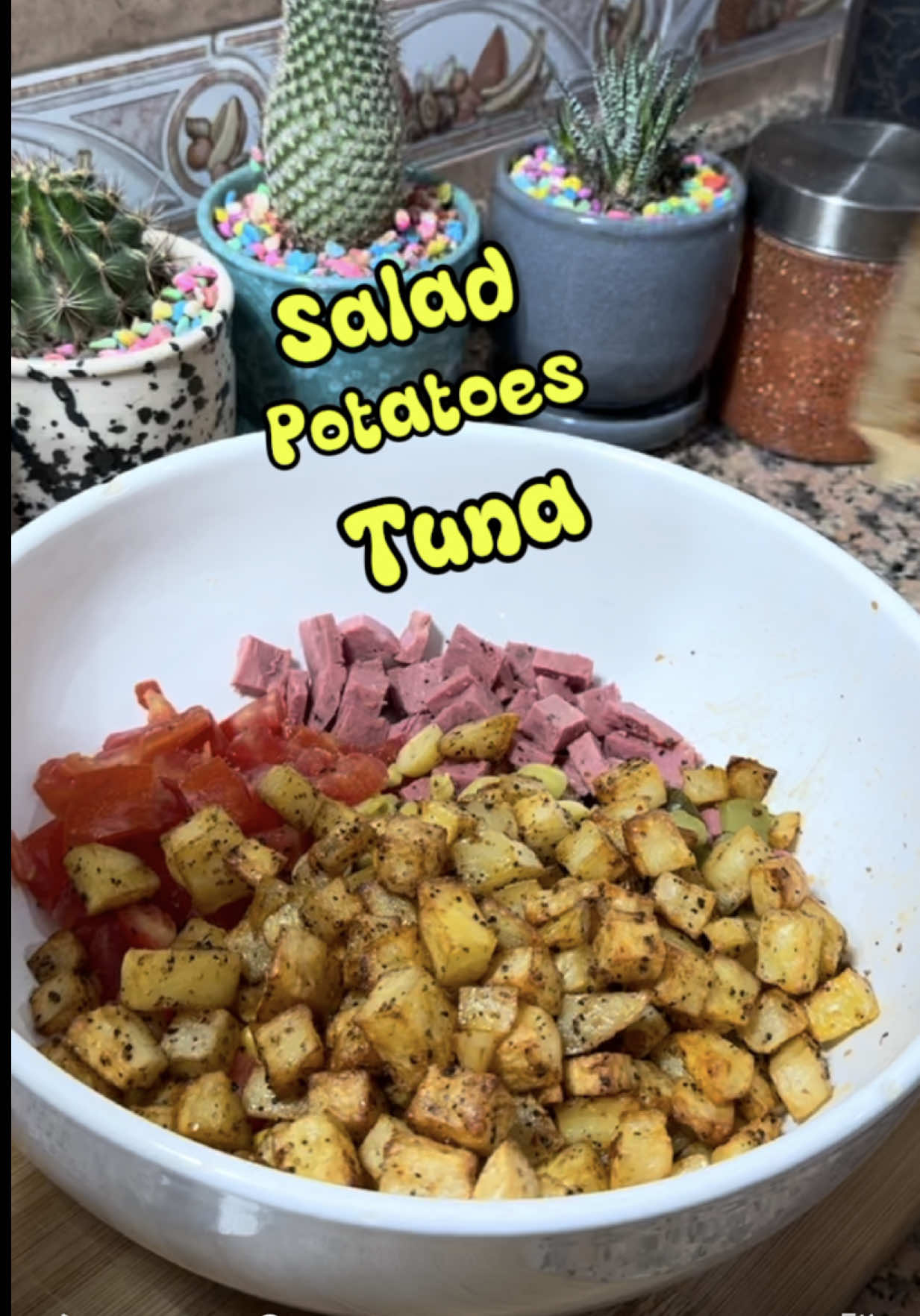 Salad potatoes tuna 😋❤️ #recette #cuisine #recettefacile #fypシ゚ 
