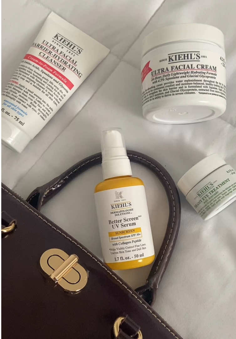 Thank you @Kiehl's Since 1851 🧖🏻‍♀️🫧 Ultra Facial Cream with Squalane helps  - Deeply hydrates your skin - Repair skin barrier - Replenish moisture loss Ultra Facial Barrier-Hydrating Cleanser  - cleanses without over-drying or stripping skin of its essential oils - Helps dissolve excess oil, dirt and debris Better Screen™ UV Serum SPF 50+ Facial Sunscreen with Collagen Peptide - light weight - Helps protect from UV damage  Avocado 🥑 Eye cream helps with - Immediately improves under eye texture #kielhspartner #kielhsskincare #skincareproducts ##kielhsproducts##unboxingskincare