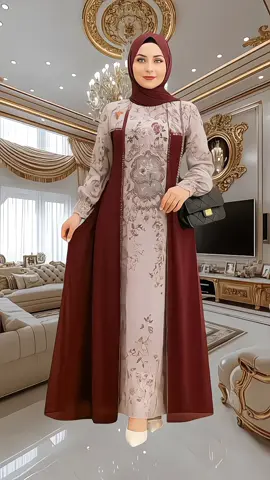 ALUNA DRESS Gamis wanita set hijab #gamis #gamiskekinian #gamislebaran 