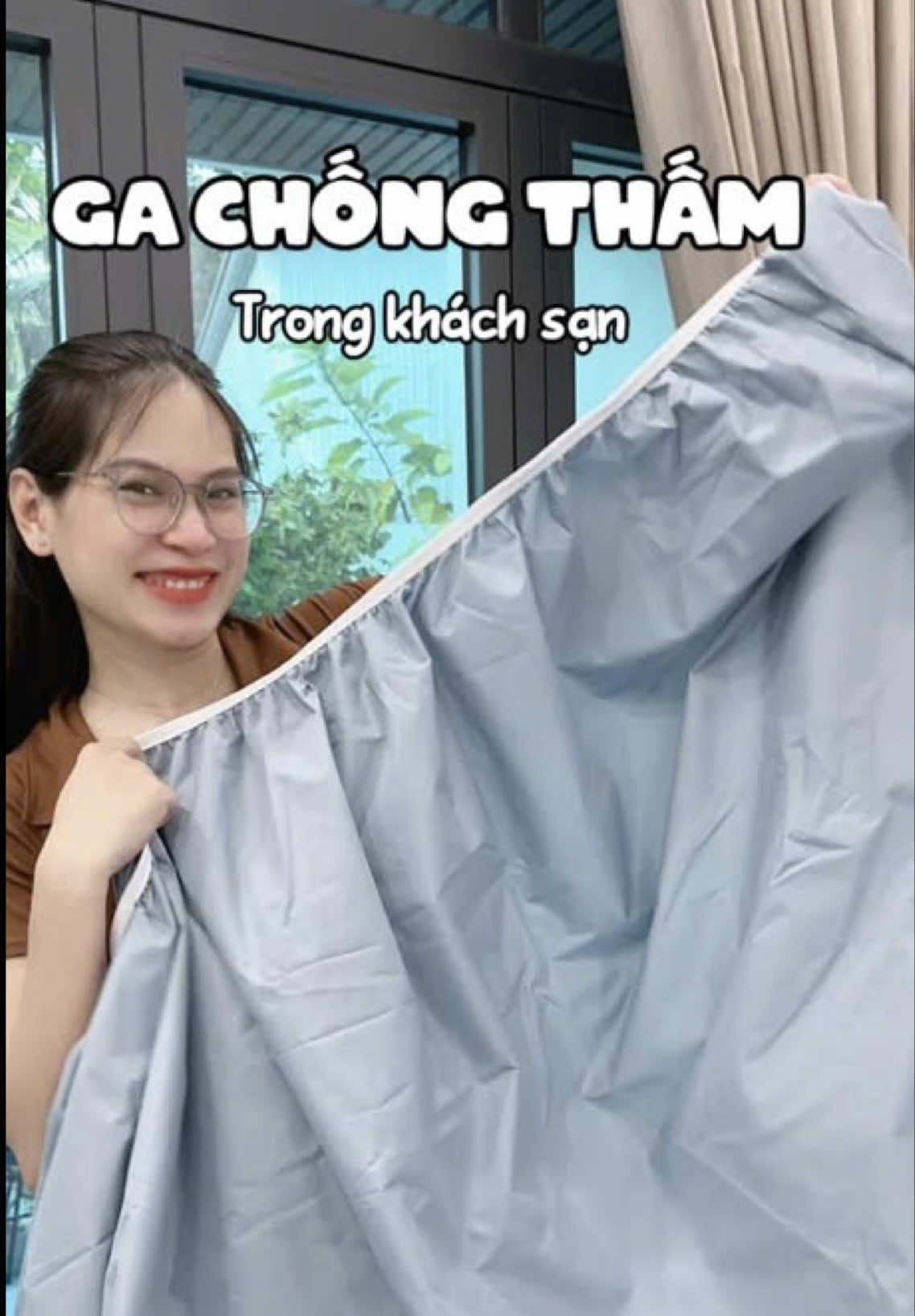 Ga chống thấm dùng cho khách sạn, xịn sò mà giá rổ hợp lý lắm các mẹ ơi mẹ Hoa test rồi #quynhhoamebacon #mangbaulanba #gachongtham 