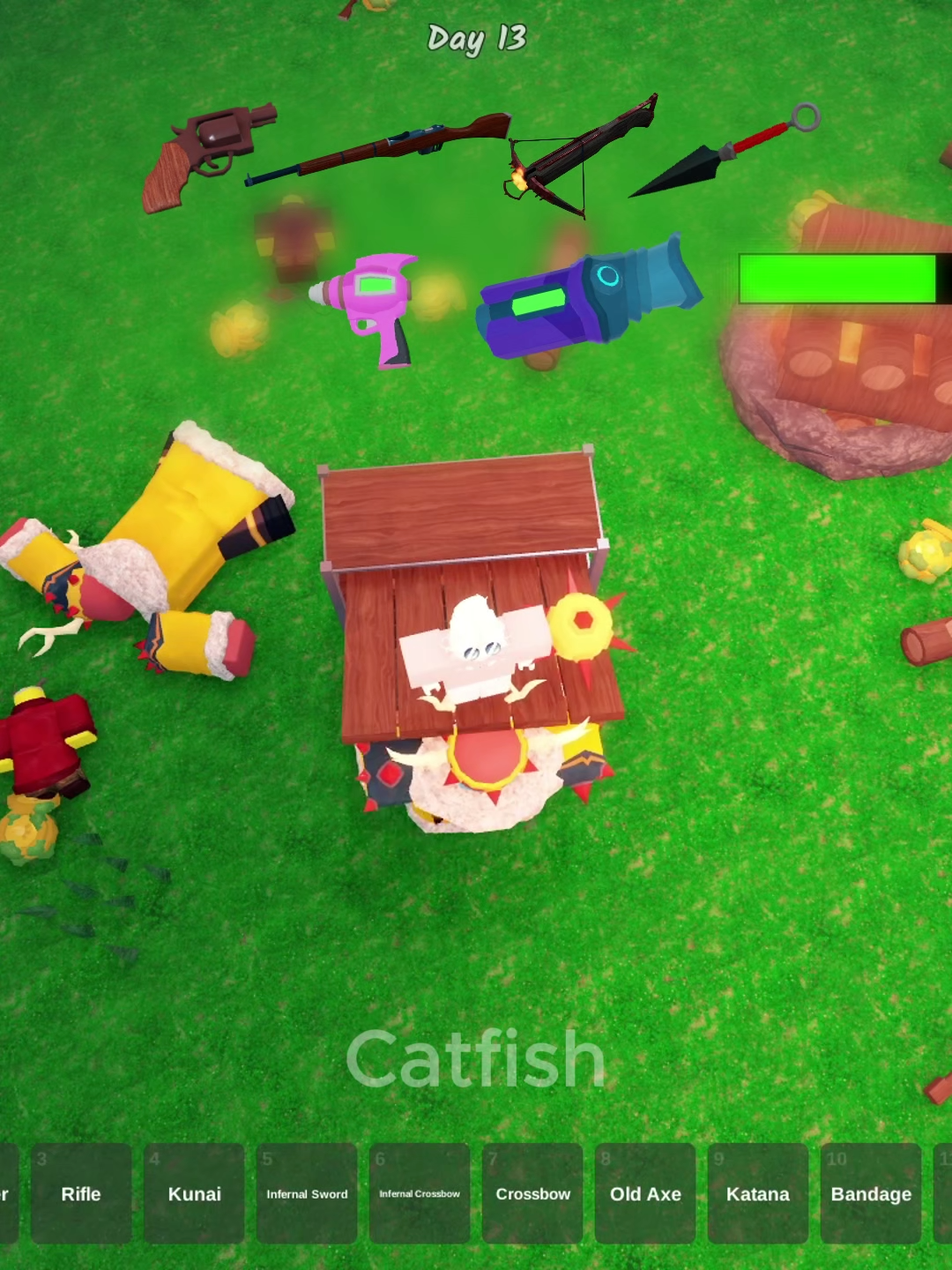 All weapons VS king cultist 😂 #99nightintheforest #roblox #usa