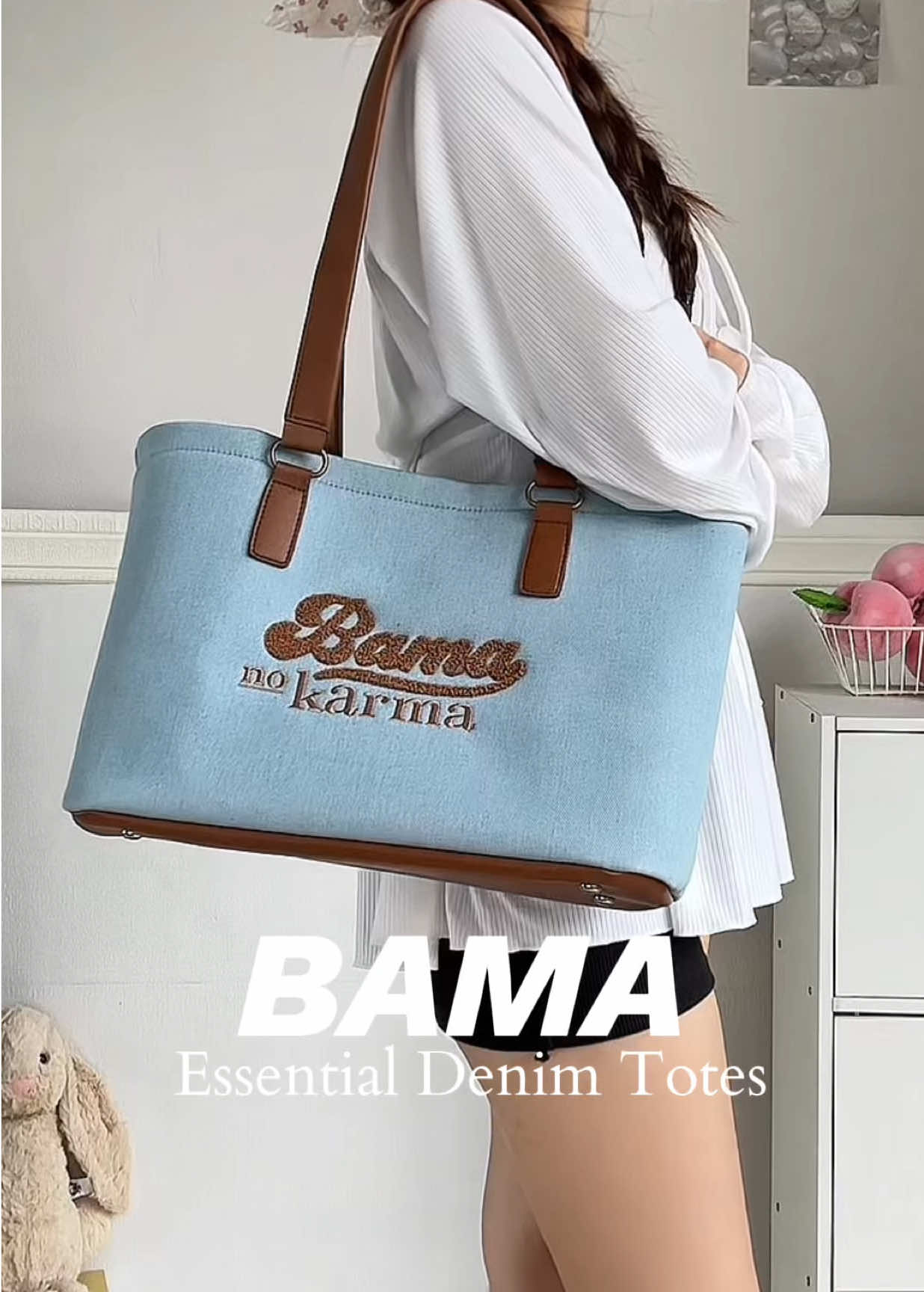 Bama Essential Denim Bag 🫧⋆｡˚ #bamabag #tuitote #viral #tuixach 