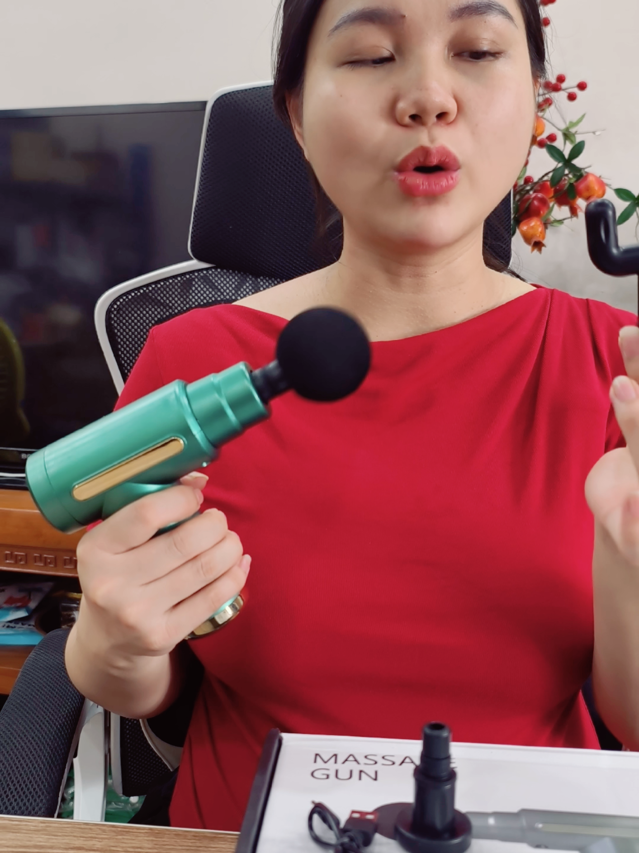 (Loại 1 Pin 1200) Máy Massage cầm tay mini công nghệ AI cảm biến lực nhấn 4 đầu 6 cấp #maymassage #maymassagecamtay #congngheai #chamsocsuckhoe #gocvanphongcuatien 