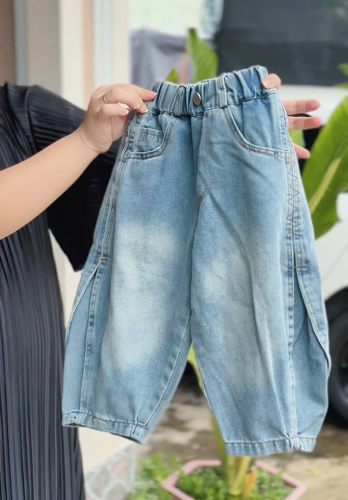 Quần jean nó mềm lắm các mẹ #ilovetiktok #quanjeanchobe #quanjeanmem #doxinhchobe 