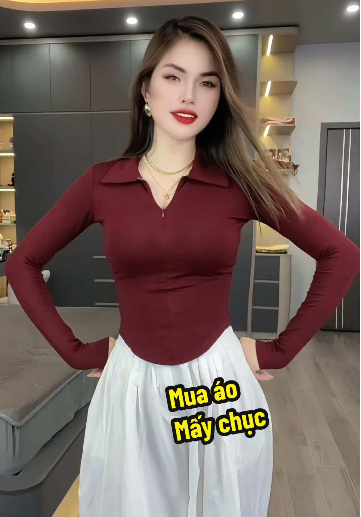 Áo thun chất đanh mịn. Co dãn thoải mái. Cổ kéo khóa #liên_aila #aothunnu #aothunxinh #aothunhottrend #aothun 