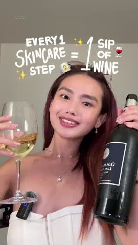 EACH SKINCARE STEP = 1 SIP OF WINE… catch me glowing AND slurring at dinner later 😮‍💨🥂✨  @Sephora Singapore @Sephora Indonesia @Caudalie  #OnlyatSephora #SephoraxCaudalie