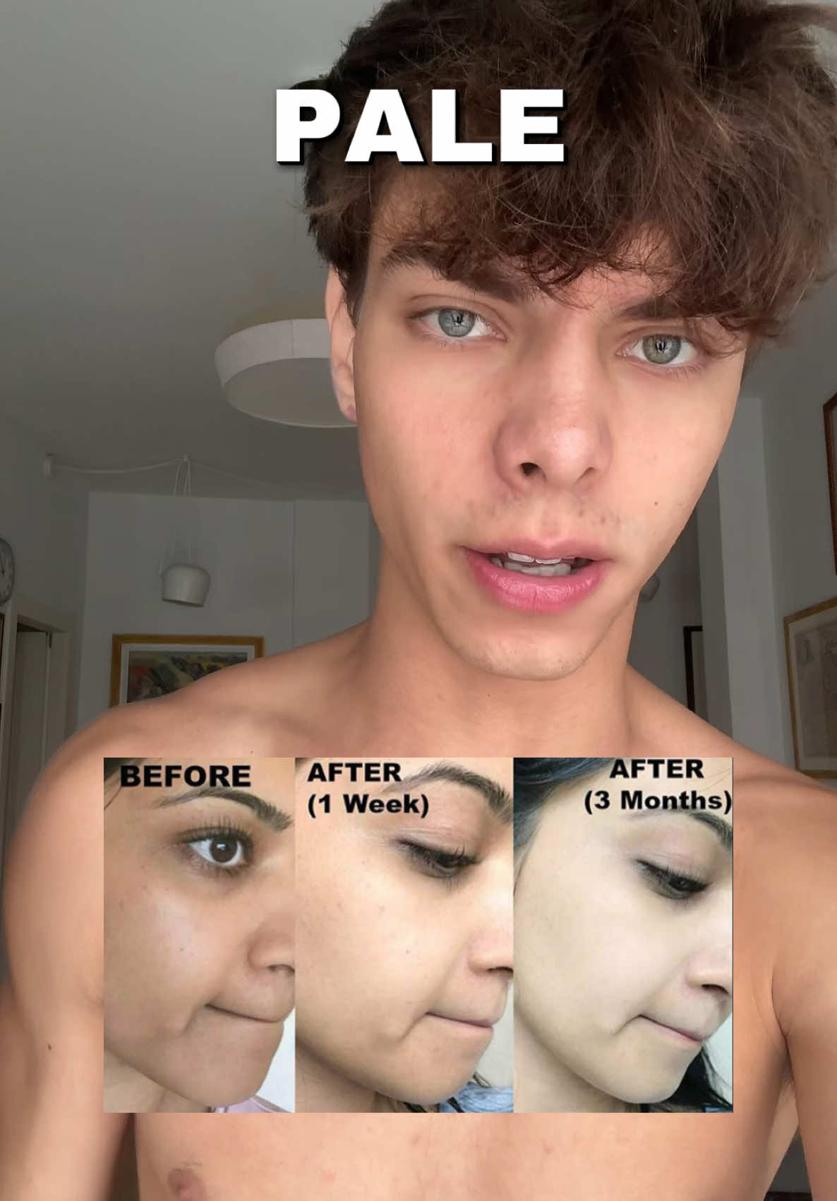 how I made my skin completely pale #looksmax #mog 