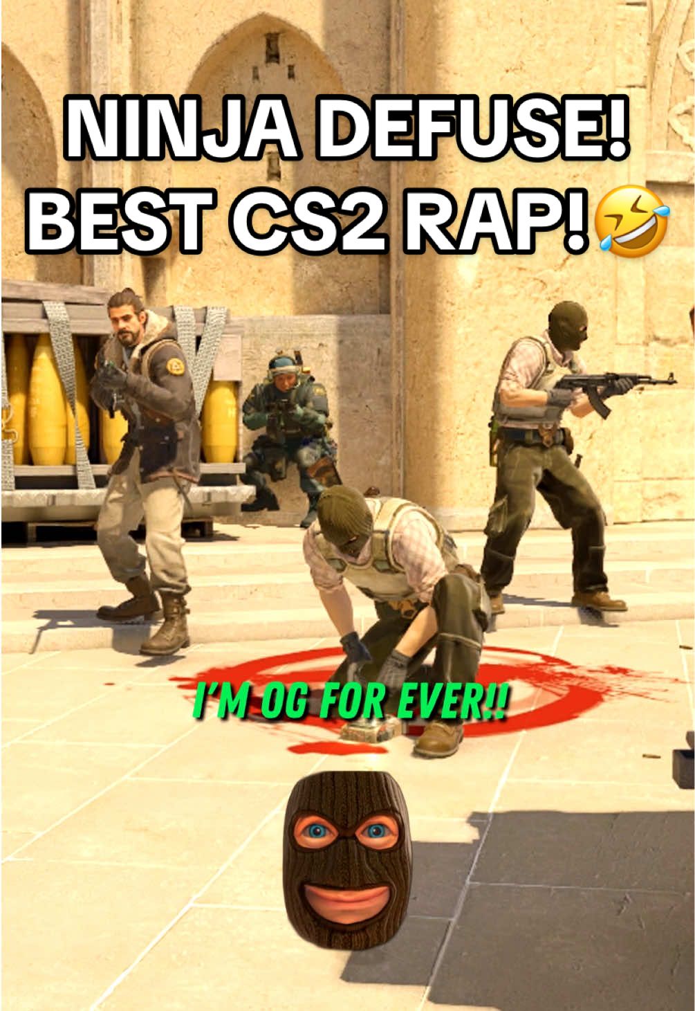 When it’s 5v1 and you get Ninja Defuse!🤣 #cs2 #gaming #twitch #ohnepixel #rap 