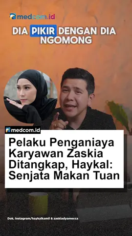 Presenter Haykal Kamil, yang juga adik dari Zaskia Adya Mecca, angkat bicara terkait kasus dugaan kekerasan terhadap karyawan sang kakak, Faisal. Pelaku yang sempat mengaku sebagai anggota itu kini telah diamankan oleh Polisi Militer. Lewat unggahan video di akun Instagram pribadinya, Haykal menyebut pelaku justru terjebak oleh ucapannya sendiri. Haykal membenarkan bahwa pelaku memang salah satu anggota aparat. Pengakuan tersebut justru memudahkan pihaknya untuk melacak identitas pelaku. #haykalkamil #zaskiaadyamecca