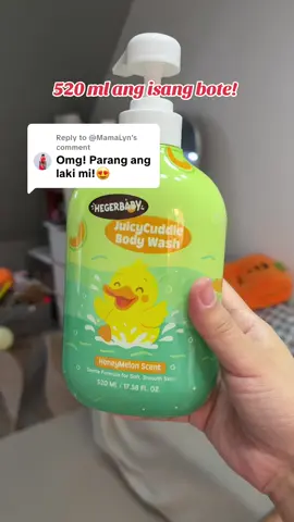 Replying to @@MamaLyn ang sulit kasi 520ml na ang isang bote #bodycare #bodywash #hegerbaby  