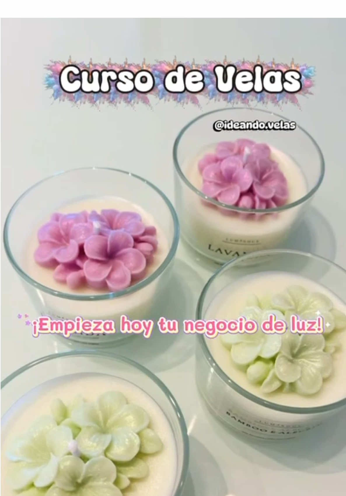 🕯️✨ ¿Quieres un negocio creativo y rentable desde casa? 🔥 Con mi curso online aprenderás paso a paso a hacer velas únicas y a transformar tu pasión en ingresos reales. 👉 ¿Lista para empezar? #velasartesanales #velasdecorativas #candlemaking #candletok #velasaromaticas 