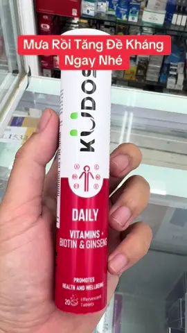 ** Công dụng của Viên sủi Daily Vitamins Kudos Daily Vitamins Plus Biotin & Ginseng hương cam giúp bổ sung vitamin (A, C, D, E, B1, B2, B3, B5, B6, B8, B9, B12) cho cơ thể. *** Cách dùng Viên sủi Daily Vitamins Cách dùng Dùng 1 viên mỗi ngày, hòa tan trong một cốc nước (200 ml). *** Đối tượng sử dụng Kudos Daily Vitamins Plus Biotin & Ginseng hương cam thích hợp dùng cho người lớn và trẻ em từ 14 tuổi trở lên có nhu cầu bổ sung vitamin. #ngoccongduy7 #kudos #vitamintonghop #review #tangdekhang  @NGÔ CÔNG DUY  @NGÔ CÔNG DUY  @NGÔ CÔNG DUY 