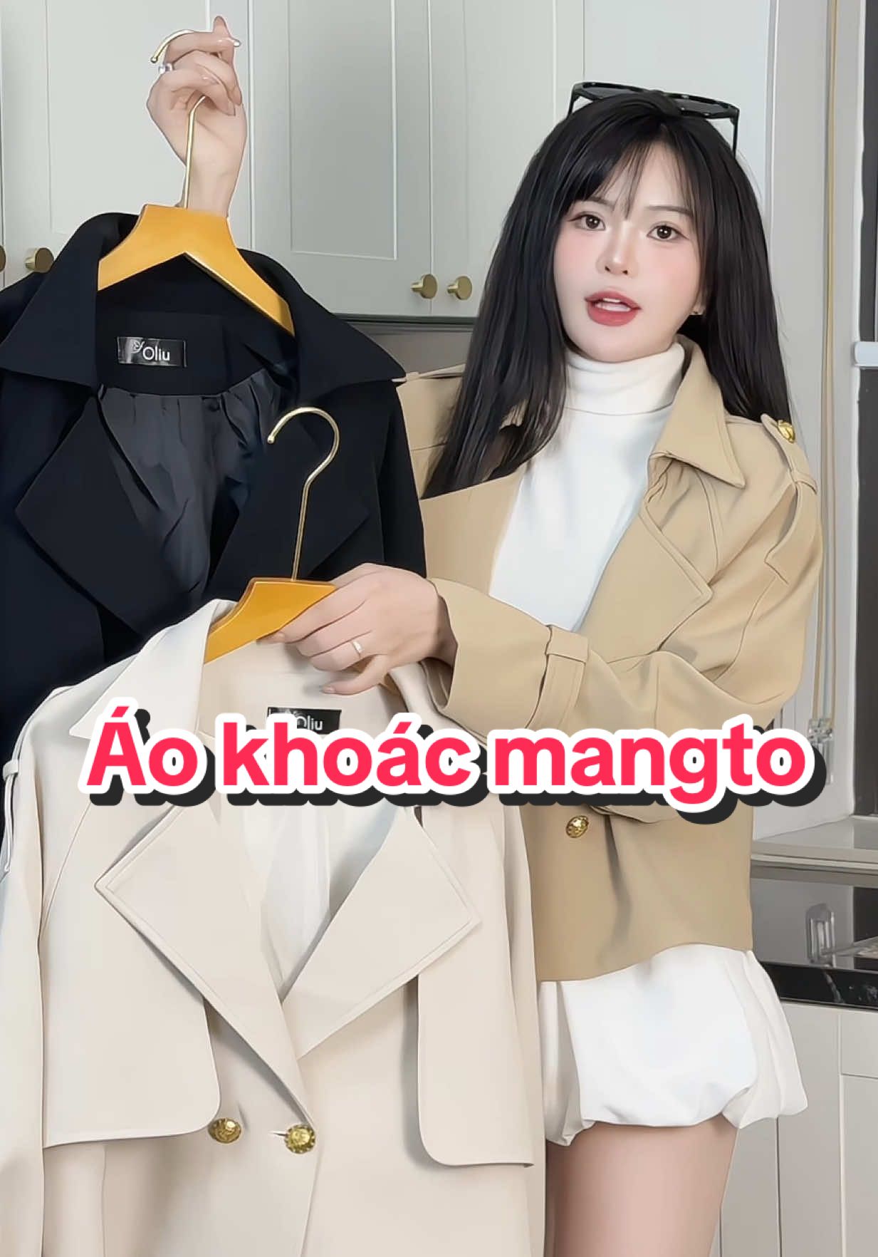 Áo khoác măng tô nữ dáng ngắn #champhanriview #mangto #aokhoac 