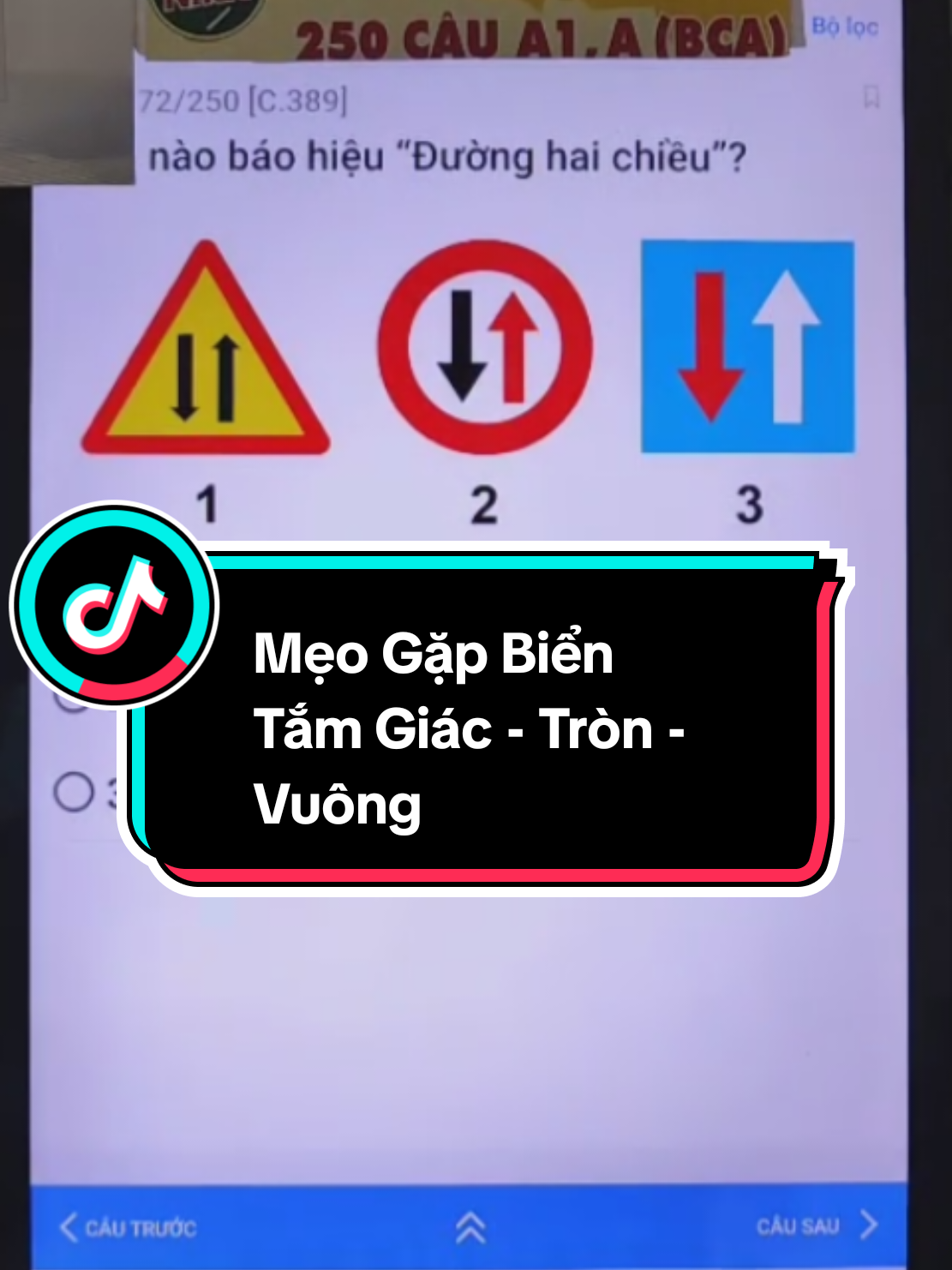 Mẹo Gặp Biển Tam Giác Tròn Vuông #meolythuyeta1 #thibangxemay #hoclythuyetthilaixe #tiktoklive #livehighlights 