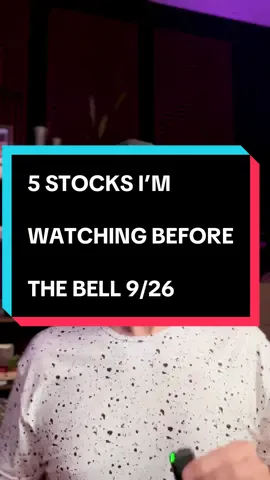 📈 5 Stocks to Watch Today | Sept 26 Market Movers Here are 5 stocks I’m watching today, September 26, that could make big moves. Intel ($INTC) is in focus after rumors of Apple investment talks. Mirion Technologies ($MIR) is popping in pre-market as momentum builds. Paccar ($PCAR) is surging on tariff headlines around heavy trucks. GlobalFoundries ($GFS) is leading gains in semiconductors. And Wayfair ($W) is sliding on tariff fears but could bounce back. A few others to keep an eye on: Costco ($COST) with earnings in focus, Oracle ($ORCL) after its massive bond issuance, Nvidia ($NVDA) on AI chip demand, and Freeport-McMoRan ($FCX) rebounding in mining. Which stock do you think will move the most today? Drop your pick in the comments! #stocks #stockmarket #investing #finance #trading Not financial advice-just sharing my personal investing journey for education and entertainment.