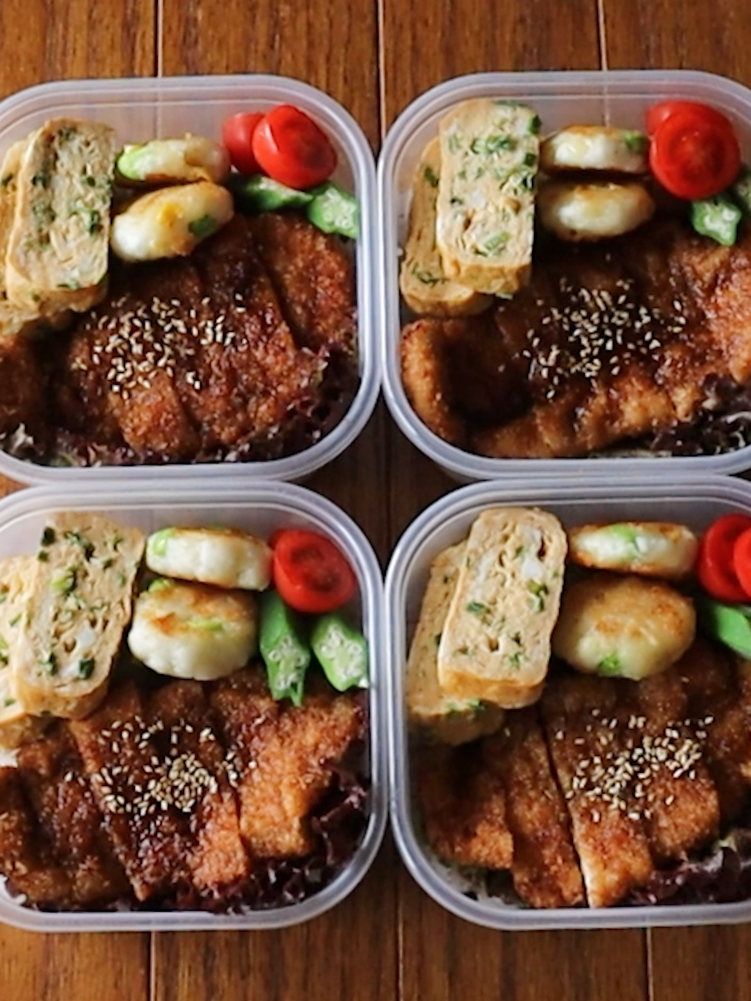 朝6時から作るソースカツ弁当🍱⭐️ 🥢ソースカツ（2人分）＊動画は倍量で作っています＊ 材料 豚ロース肉（とんかつ用）… 2枚（約200g） 塩・こしょう … 少々 薄力粉 … 適量 溶き卵 … 1個分 パン粉 … 適量 揚げ油 … 適量 ソース ウスターソース … 大さじ3 みりん … 大さじ1 砂糖 … 小さじ1 作り方 ①豚ロース肉は筋を切り、塩・こしょうをふる。 ②薄力粉 → 溶き卵 → パン粉の順に衣をつける。 ③フライパンに1cmほど油を熱し、中火で両面をこんがり揚げ焼きにする。 ④別鍋にソースの材料を入れて軽く煮立て、タレを作る。 ⑤揚がったカツを食べやすく切り、熱いうちにソースにくぐらせる。 ⑥器に盛り付けて完成！ ✨ポイント 揚げ焼きにすると油も少なく、手軽に作れます。 ソースにくぐらせた後は衣がしっとりするので、お弁当用なら ソースをかけるだけ でもOKです。 🥚ネギ入り卵焼き 材料 卵 … 4個 水 … 大さじ2 醤油 … 小さじ1 砂糖 … 小さじ2（お好みで） 片栗粉 … 小さじ1/2（ふんわり仕上げ用） 青ネギ（小口切り）… 大さじ2〜3 油 … 適量 作り方 ①ボウルに卵を割り入れ、水・醤油・砂糖・片栗粉を加えて、白身を切るようにしっかり混ぜる。 ②青ネギを加えて軽く混ぜる。 ③卵焼き器に油を薄くひき、中火で熱する。 ④卵液の1/3を流し入れ、全体に広げて半熟になったら奥から手前に巻く。 ⑤巻いた卵を奥に寄せて油を少し足し、再び卵液を流して巻く。これを繰り返す。 ⑥全体が焼けたら火を止め、巻きすやラップで形を整えてから切り分ける。 🧀はんぺんのチーズ焼き 材料 はんぺん … 1枚（約100g） ピザ用チーズ … 30g コーン … 大さじ2 枝豆（さやから出したもの）… 大さじ2 片栗粉 … 大さじ1〜1.5 マヨネーズ … 小さじ1（コク出し用・お好みで） 塩・こしょう … 少々 油 … 小さじ1 作り方 ①はんぺんをボウルに入れ、手で細かく潰す。 ②チーズ、コーン、枝豆、片栗粉、マヨネーズを加えて混ぜ、塩こしょうで味をととのえる。 ③小判形や丸型にまとめる（6〜8個くらい）。 ④フライパンに油を熱し、中火で両面こんがり焼く。 ⑤蓋をして2〜3分蒸し焼きにすると中までふっくら。 BGM：シュガーポットの冒険/キュス様 #asmr #cooking #food #お弁当 #easyrecipe #料理 #shorts #recipe #japan #japanesefood  🥢 Sauce Cutlet (Serves 2) *The video uses double the amount* Ingredients Pork Loin (for tonkatsu)... 2 slices (approx. 200g) Salt & Pepper... A little All-purpose flour... to taste Beaten egg... 1 Breadcrumbs... to taste Oil for frying... to taste Sauce Worcestershire sauce... 3 tablespoons Mirin... 1 tablespoon Sugar... 1 teaspoon Directions 1. Trim the tendons from the pork loin and sprinkle with salt and pepper. 2. Coat the pork loin in flour, then beaten egg, then breadcrumbs. 3. Heat about 1cm of oil in a frying pan and fry both sides over medium heat until golden brown. 4. Add the sauce ingredients to a separate pot and bring to a light boil to make the sauce. 5. Cut the fried cutlet into bite-sized pieces and dip it in the sauce while it's still hot. 6. Serve on a plate and you're done! ✨ Tips Frying makes it easy and uses less oil. The batter becomes moist after dipping in the sauce, so if you're making it for a bento, just pour the sauce over it. 🥚 Omelet with Green Onions Ingredients 4 eggs 2 tablespoons water 1 teaspoon soy sauce 2 teaspoons sugar (optional) 1/2 teaspoon potato starch (for a fluffy finish) 2-3 tablespoons finely chopped green onions Oil to taste Directions 1. Crack the eggs into a bowl, add the water, soy sauce, sugar, and potato starch, and mix thoroughly, cutting through the egg whites. 2. Add the green onions and mix lightly. 3. Lightly oil an omelet pan and heat over medium heat. 4. Pour in 1/3 of the egg mixture, spread it evenly, and when it's half-cooked, roll it up from the back to the front. 5. Push the rolled egg to the back, add a little more oil, pour in the egg mixture again, and roll again. Repeat this process. 6. Once cooked through, turn off the heat, shape the fish using a rolling mat or plastic wrap, and then cut into pieces. 🧀 Baked Hanpen with Cheese Ingredients Hanpen: 1 slice (approx. 100g) Pizza cheese: 30g Corn: 2 tablespoons Edamame beans (de-podded): 2 tablespoons Potato starch: 1-1.5 tablespoons Mayonnaise: 1 teaspoon (for richness, optional) Salt and pepper: A little Oil: 1 teaspoon Directions 1. Place the hanpen in a bowl and crush with your hands. 2. Add the cheese, corn, edamame beans, potato starch, and mayonnaise, mix, and season with salt and pepper. 3. Shape the fish into oval or round shapes (about 6-8). 4. Heat oil in a frying pan and fry over medium heat until golden brown on both sides. 5. Cover and steam for 2-3 minutes until fluffy inside.#tiktokcooking #fypage