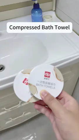 Adventure seekers’ essential! Compressed bath towels lighter than energy bars, ready to use when hiking or camping #compressed #fyp #bath #towel #convenient 