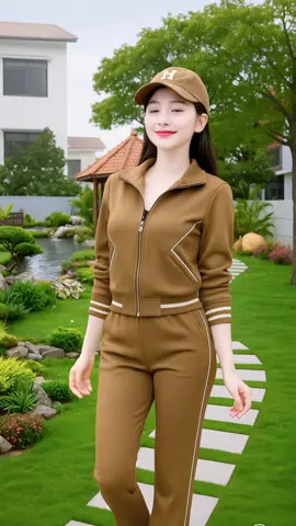 Bộ đồ thể thao nữ sét kéo khóa