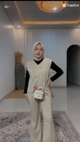 Setelan Vest Kancing Bahan Scuba Premium Nyaman Setelan Wanita Kekinian Basic #bajutrending #bajumurah #bts 