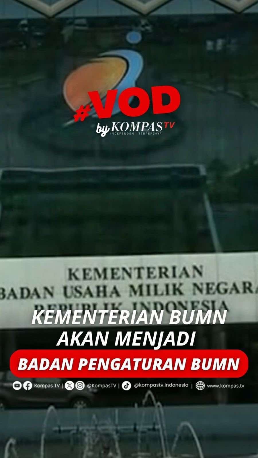 Kementerian BUMN akan berubah menjadi Badan Pengaturan BUMN. Kesepakatan ini dicapai dalam rapat kerja antara pemerintah dan Komisi VI DPR RI melalui revisi Undang-Undang BUMN. Hasil rapat kerja akan dibawa ke rapat paripurna untuk disahkan. Tuliskan komentarmu dan dapatkan berita terkini lainnya di www.kompas.tv serta youtube.com/kompastv #VODKompasTV #TikTokBerita