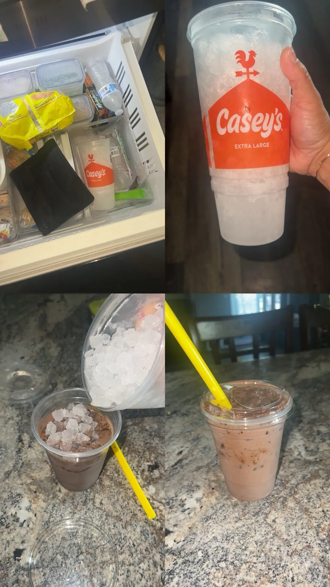 .54 cents for an extra large cup. Lasts me a few iced coffees and loaded teas! #icedcoffee #nuggetice #hacks @CaseysGenStoreofficial 