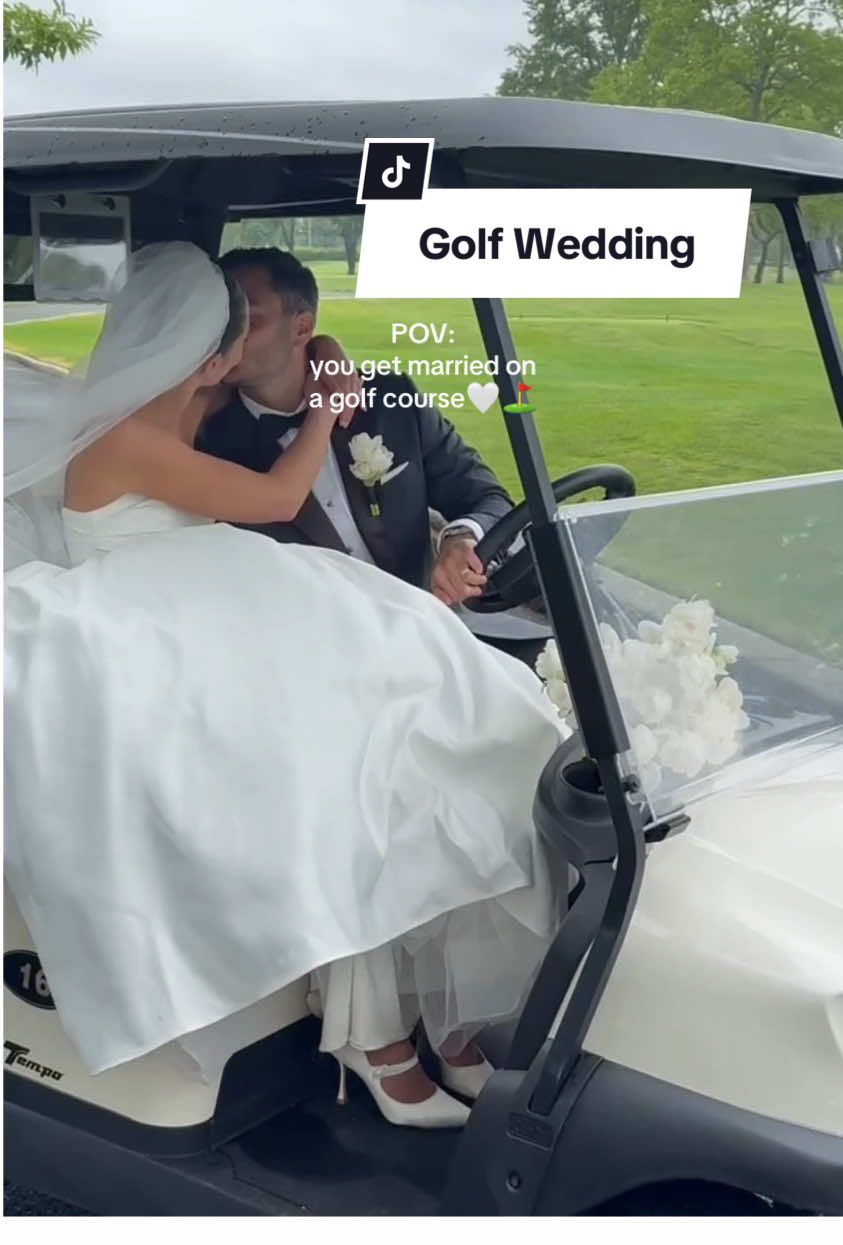 Tag your golf-obsessed fiancé💍⛳️#golfcourse #weddingday #golfcart #2025bride #weddingcontentcreator 