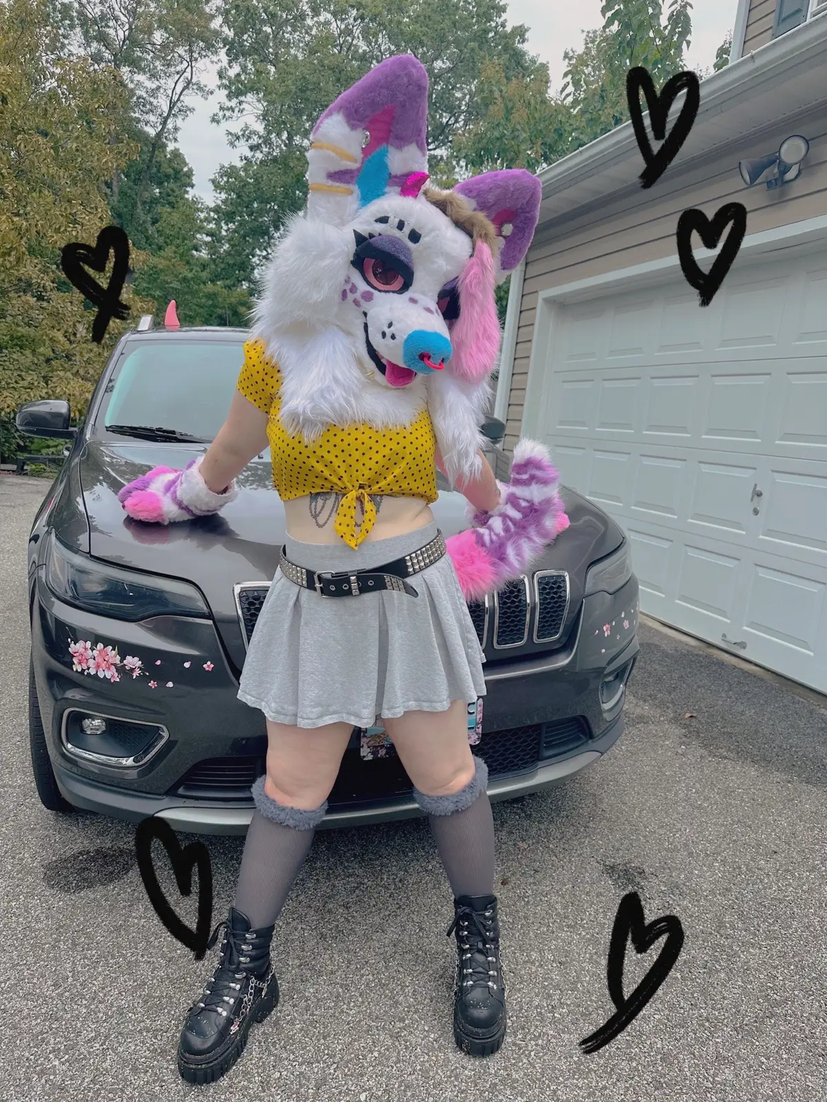 Happy #fursuitfriday 💜🩷 ♡ ♡ ♡ #fursuit#furry#furryfandom#furrygirl 
