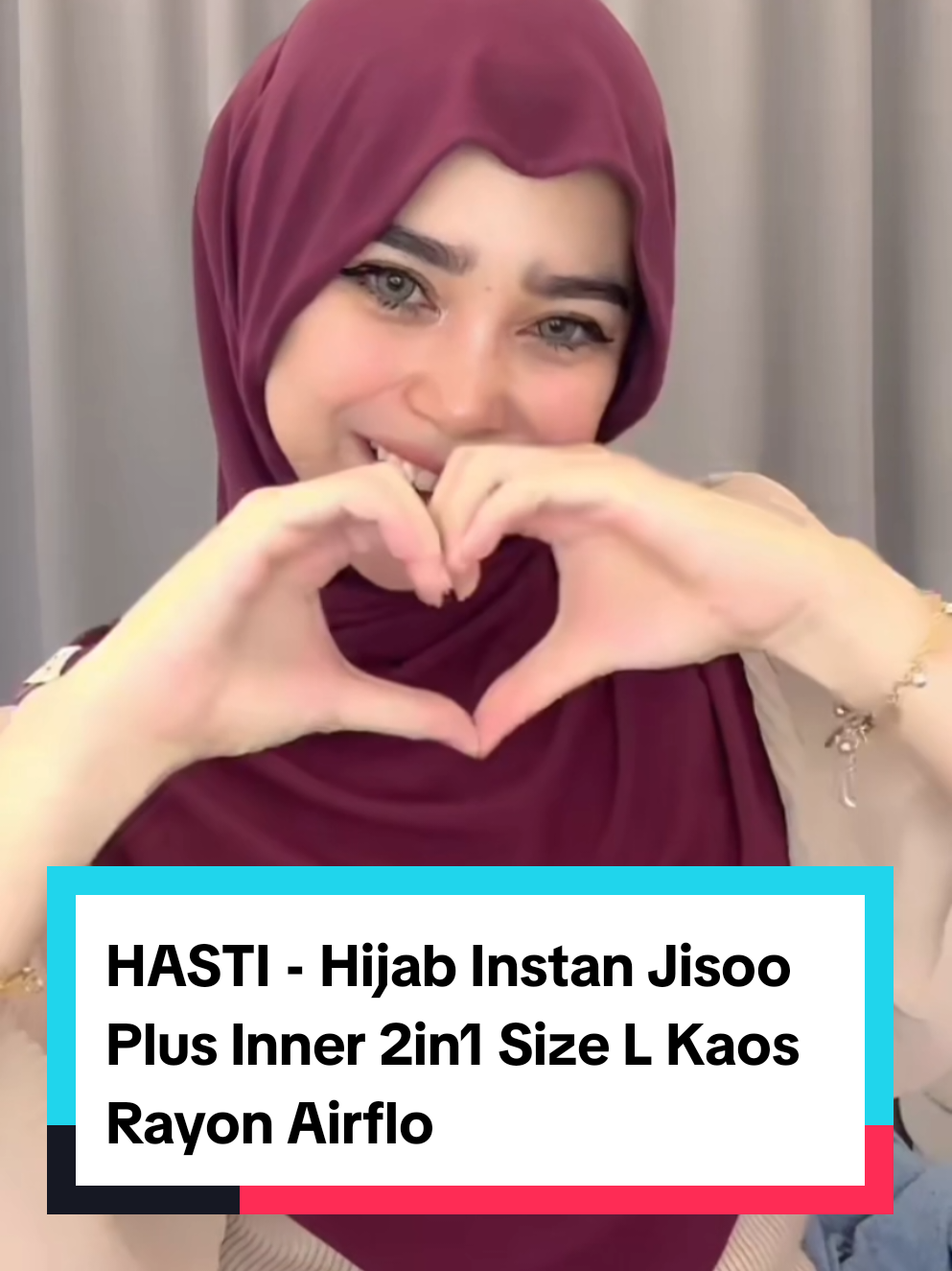 HASTI - Hijab Instan Jisoo Plus Inner 2in1 Size L Kaos Rayon Airflow#hijabinstan#hijabinner#hijab#shoptokopedia #fyf 