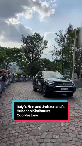 WATCH: Italy’s Lorenzo Finn and Austria’s Jan Huber power up the cobblestone climb together, holding their lead into the final lap of the Men’s U23 Road Race. #Kigali2025