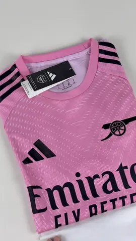 The Arsenal 2025-26 pink special edition new football jersey - who could resist such a beautiful jersey?#fyp #footballjersey #newjersey #shirt #arsenal 