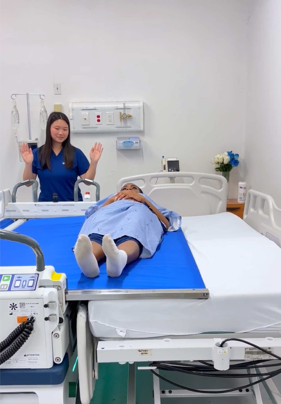 Automating patient transfers 🤏! #viral #nurse #fyp #trend #trendingvideo