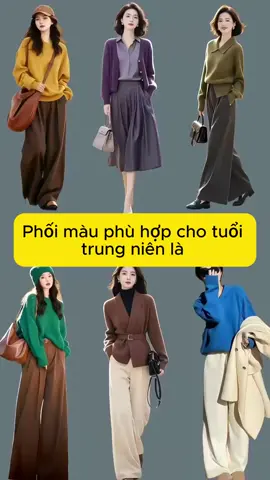 Phối màu phù hợp cho tuổi trung niên là… #phoidonu #phoidoxinh #melamdep #thoitrangtiktok @Thanh Thanh Thích Đẹp 
