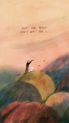 This is your reminder to seek peace. Every single day. . . . . . #fyp #illustrator #peace #art #animation  