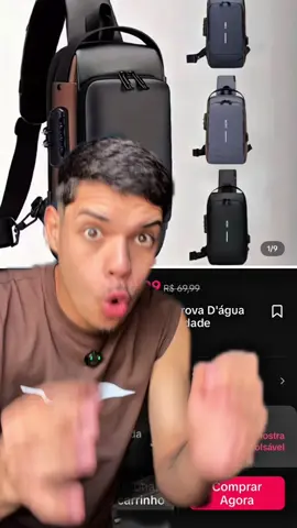 Mochila De Peito Masculina A Prova D'água Com Trava De Código Alta Qualidade