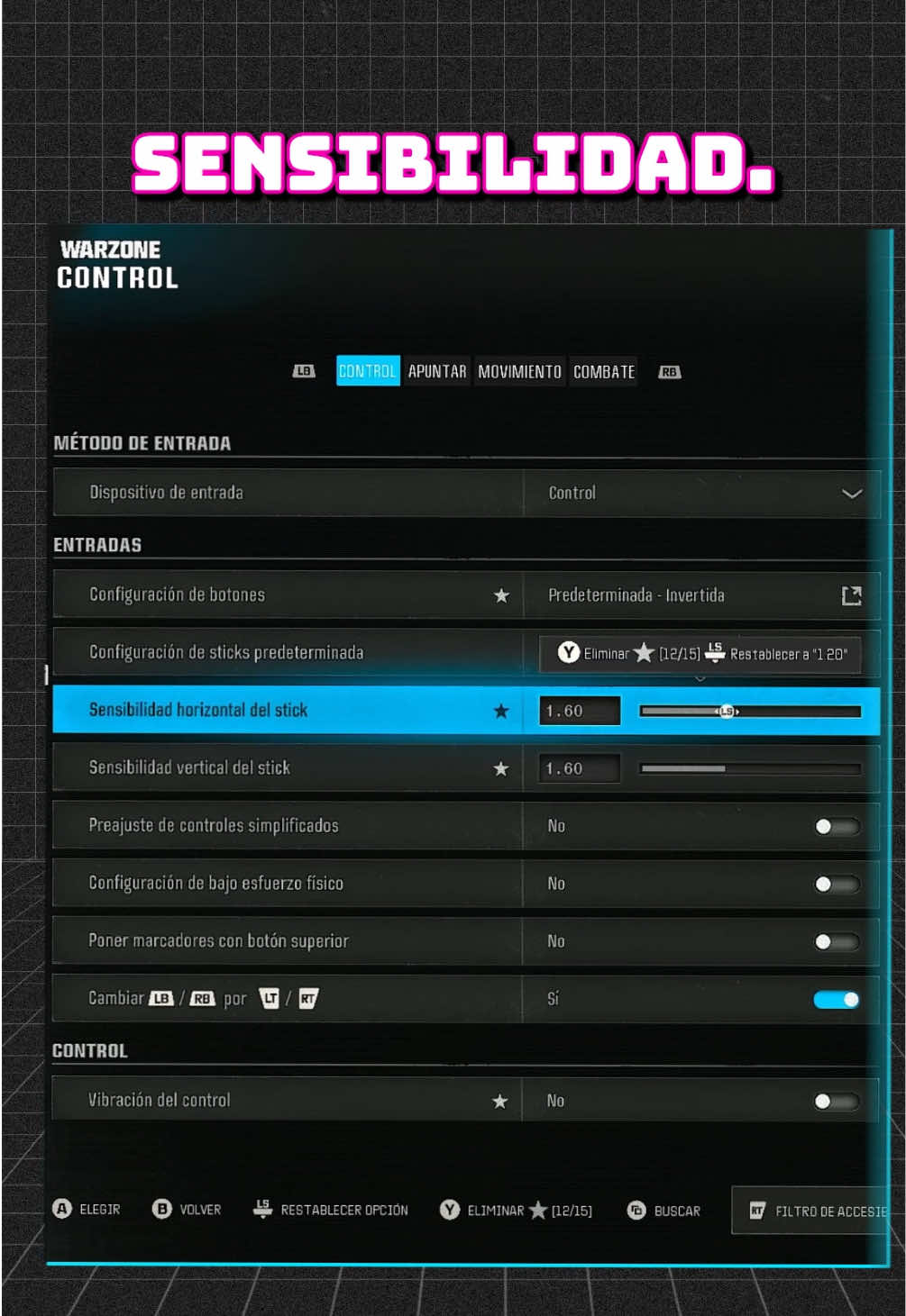 “LA MEJOR CONFIGURACIÓN DE SENSIBILIDAD PARA QUE SE TE PEGUE LA MIRA” parecerá que tienes AIMBOT #warzone #warzoneespañol #warzonelatino #cod 