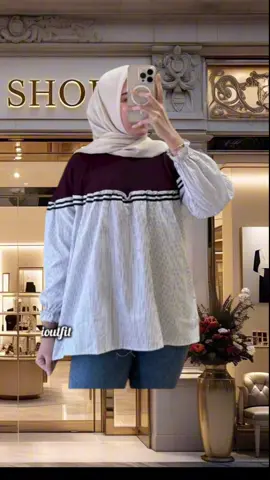 BLOUSE KATUN SALUR MIX KNIT #blousekatun  #knit  #gajiansale  #modalkontendoang  #promoguncang99 